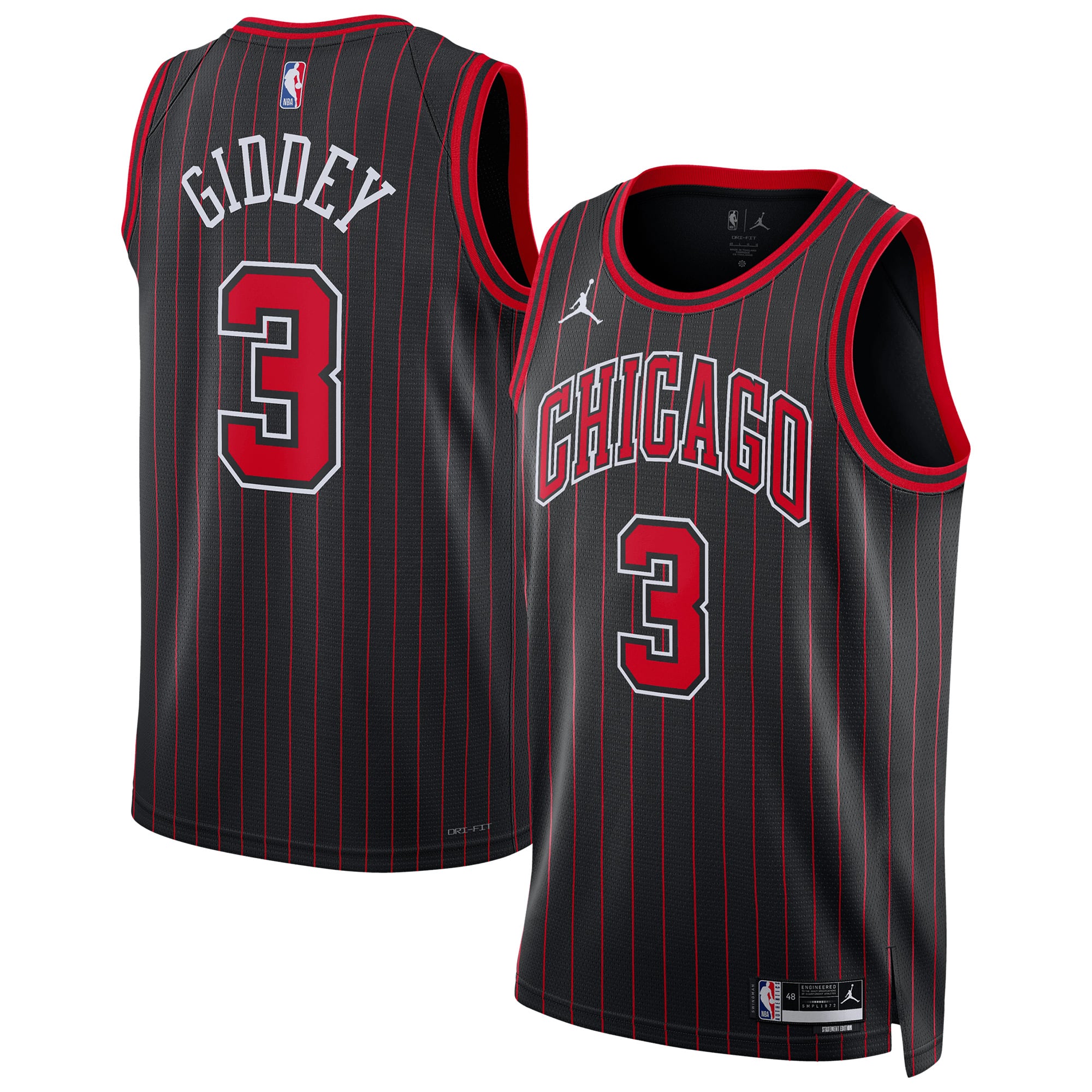 Maillot Swingman Statement Replica Chicago Bulls Nike – Josh Giddey – Unisexe - Homme Taille: 2XL