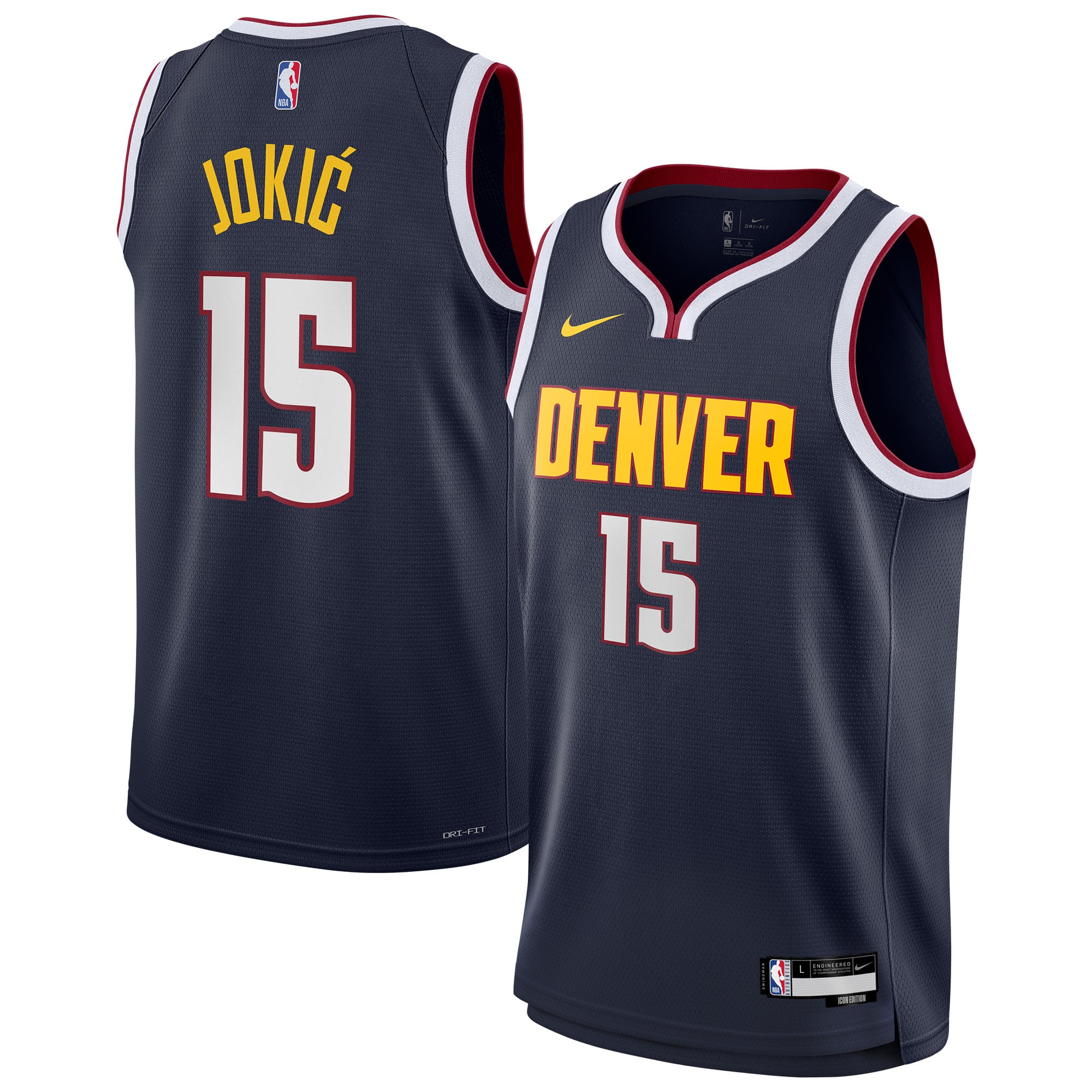 Maillot Nike Icon Swingman Denver Nuggets - Nikola Jokic - Jeune - Homme Taille: S (8)