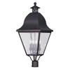 Livex Lighting Amwell 27 Inch Tall 4 Light Outdoor Post Lamp - 2548-07