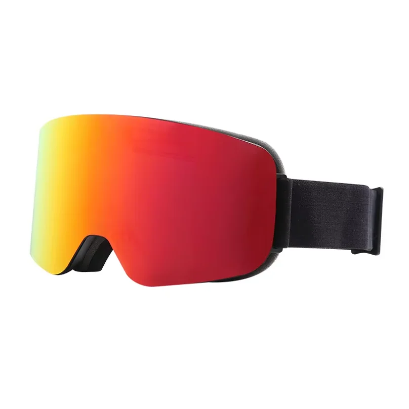 Lunettes de ski et de snowboard pour femmes et hommes, masque de protection UV 400 contre la neige, à porter par-dessus les lunettes, modèle cylindrique anti-buée double pour adultes.