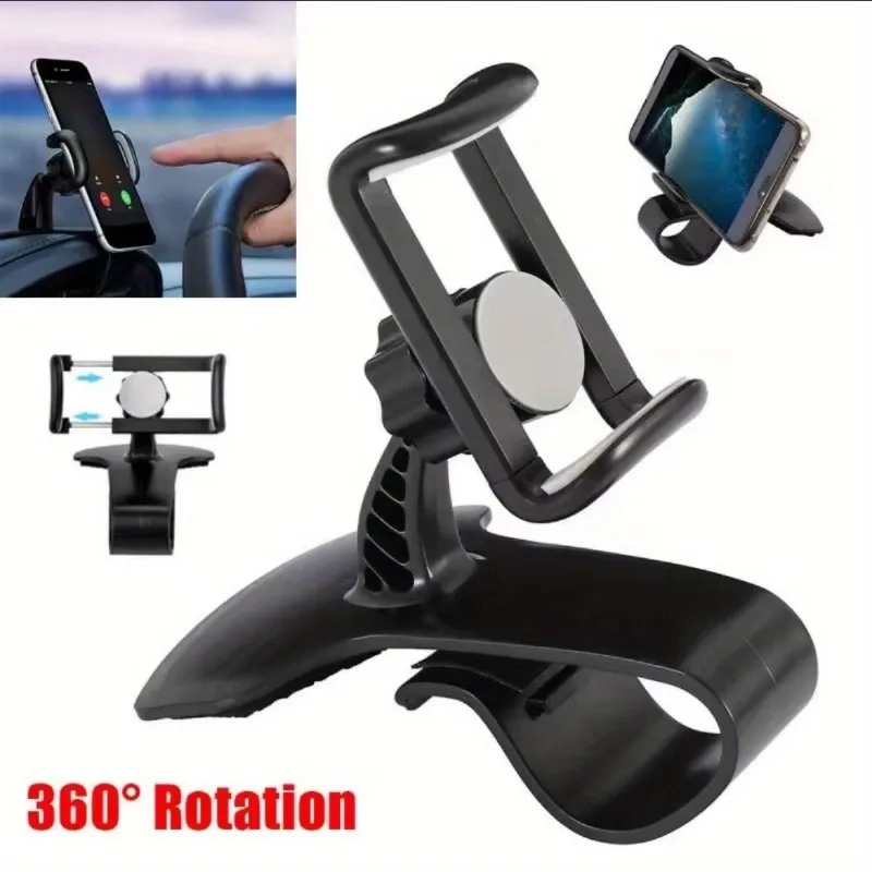 Support de téléphone de voiture rotatif à 360°, supports universels pour téléphone portable, support de tableau de bord pour voiture, support fixe pour téléphone mobile