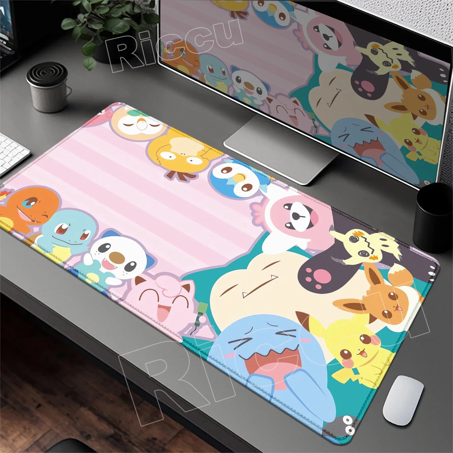 2026 New Hot Wallpapers Mouse Pad Anime Pokemon Pikachu Gengar Gaming Mousepad Game PC Computer Keyboard Desk Mat Table Mice Mat