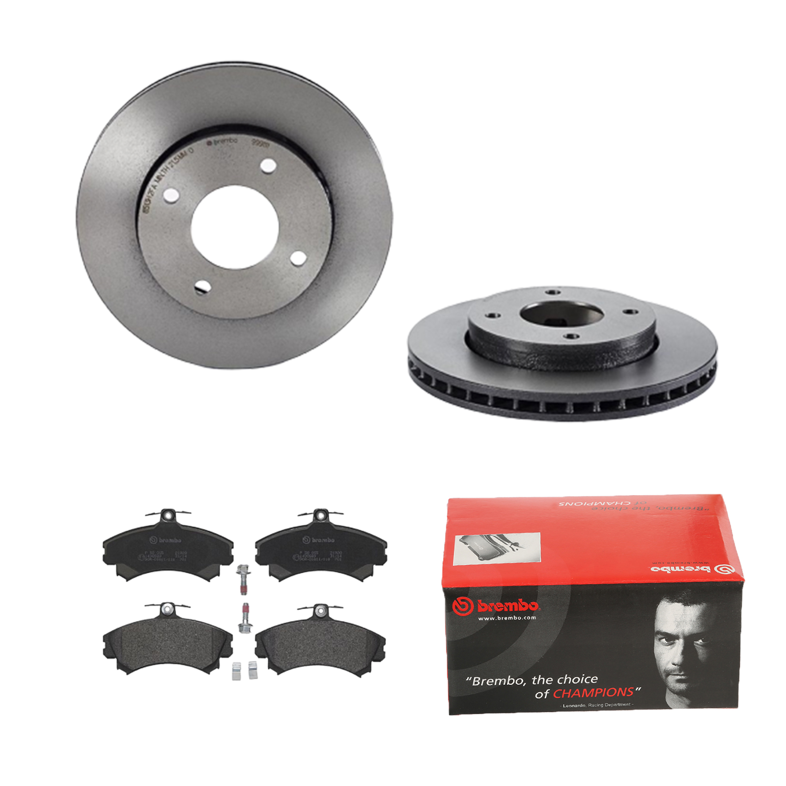 BREMBO Bremsensatz, Scheibenbremse Bremsensatz-Vorderachse COATED DISC LINE / STANDARD IJDTIDFD10 Vorderachse innenbelüftet 256mm 24mm