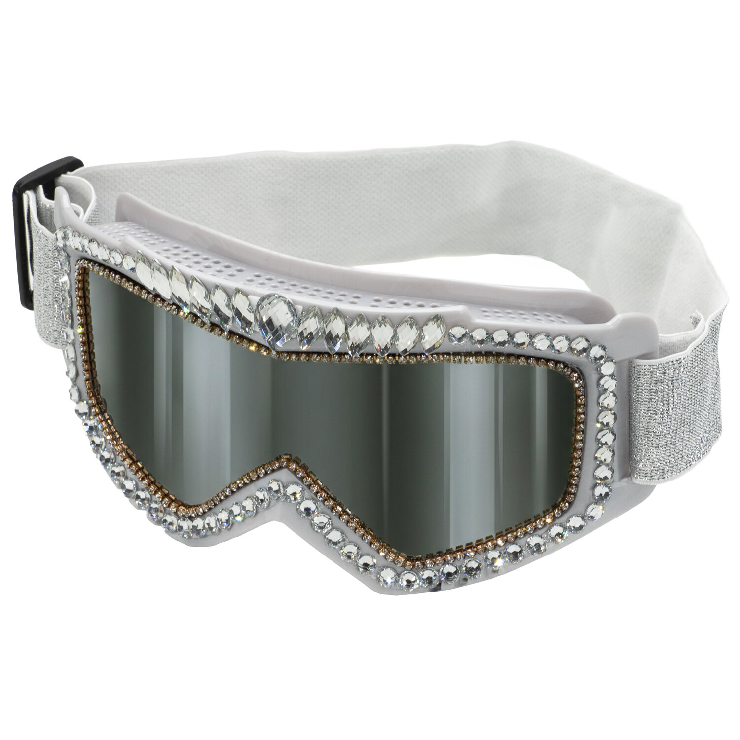 Ski-Brille Glamour, silber