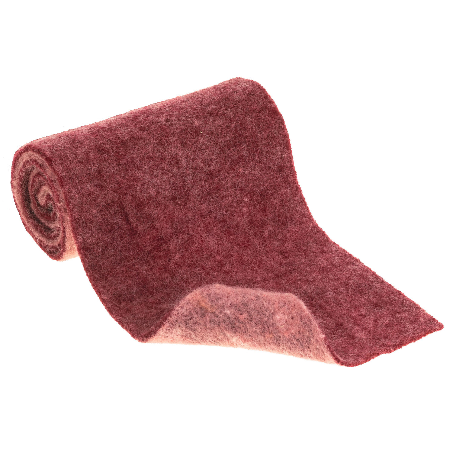 Wollband, zweifarbig, brombeer-rosa, 15 cm, 1 m