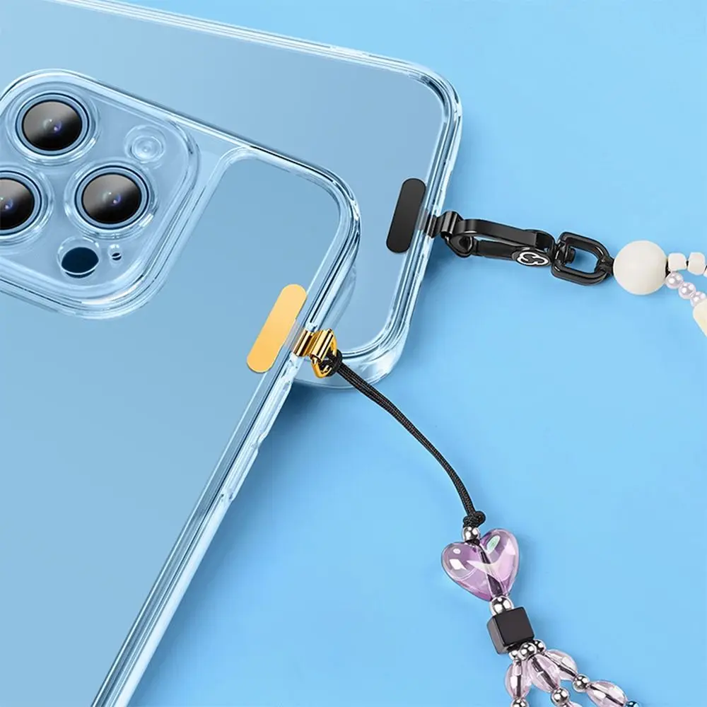 Ultradünne Telefon Lanyard Tab Metall Anti-verloren Handy Lanyard Patch Anti-fallen Snap Strap Telefon Fall hängen Seil