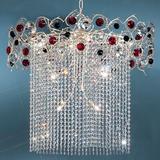 Classic Lighting Foresta Colorita 10 - Light Unique/Statement Tiered Chandelier Glass, Crystal in Brown | Wayfair 10039 SF BAT