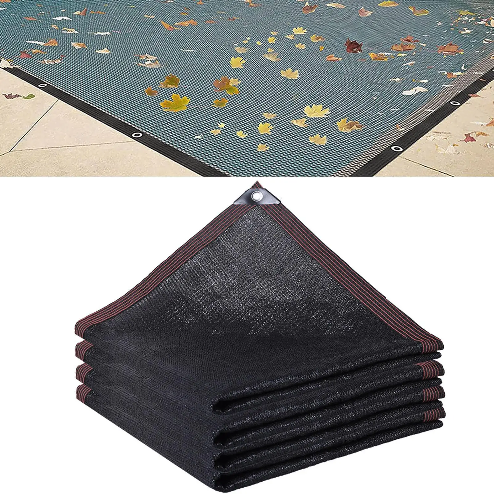 Filet à feuilles de piscine, couverture rectangulaire pour feuilles de piscine, maille Fine, couverture d'écran de piscine, filet à feuilles pour piscines rectangulaires au sol