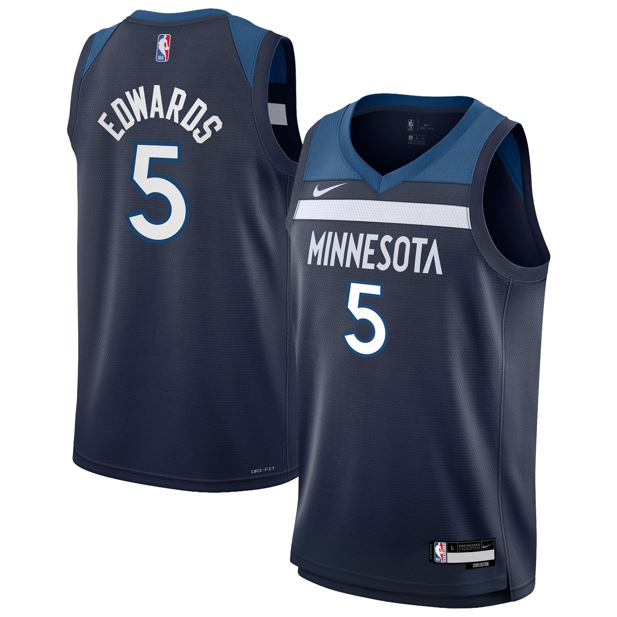 Maillot Nike Icon Swingman des Minnesota Timberwolves - Anthony Edwards - Jeunesse - Homme Taille: XL (18/20)
