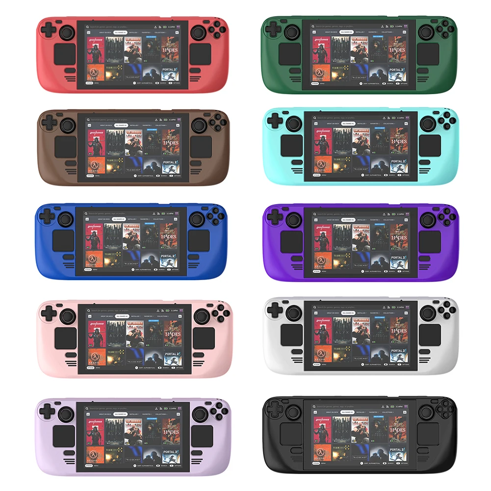 Housse de protection avec support, housse de protection souple pour console de jeu, coque de protection pour console de jeu avec support pour console de jeu Steam Deck