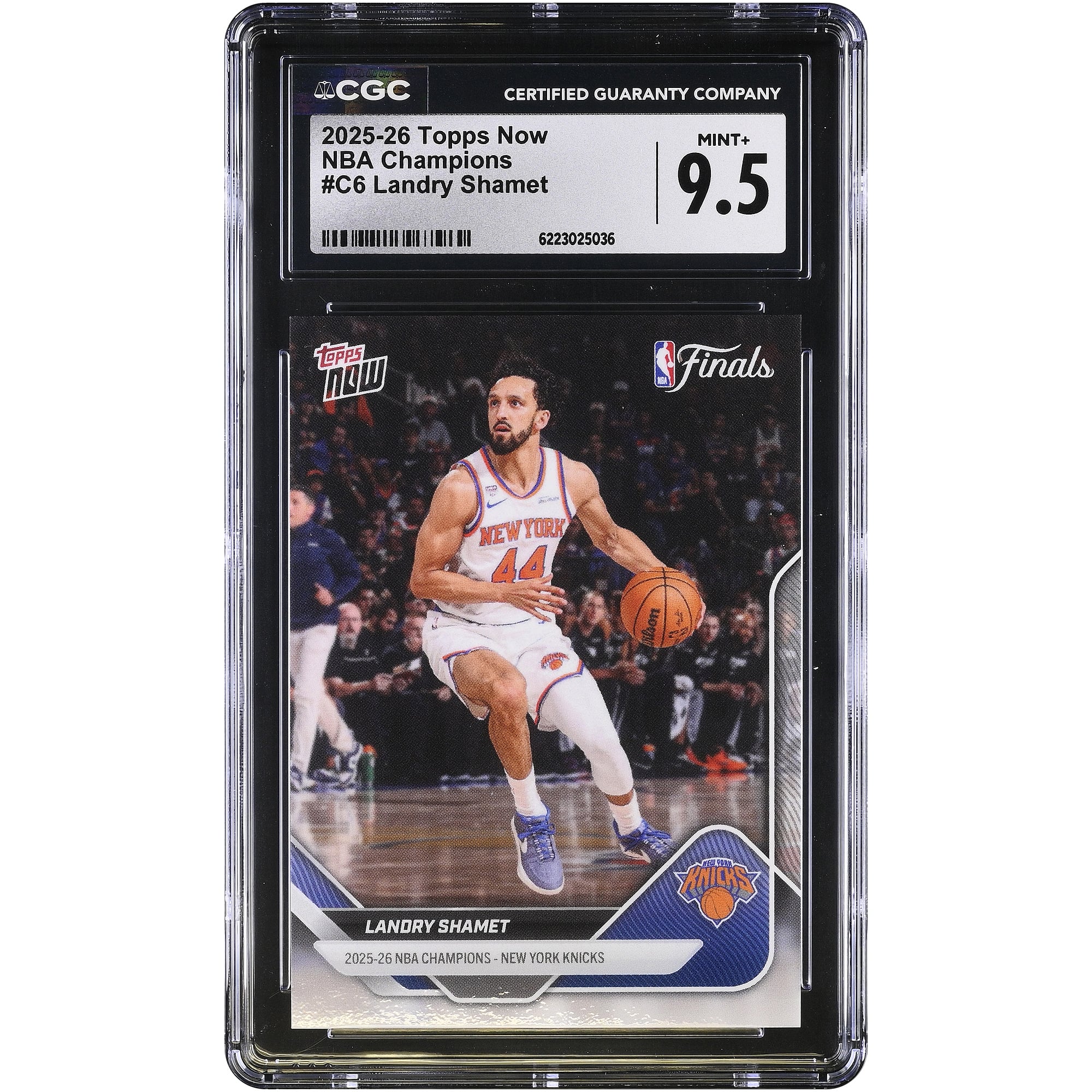 Carte Landry Shamet New York Knicks 2025-26 Topps Now Champions NBA #C6 authentifiée CGC MINT+ 9.5 - No Gender Taille: No Size