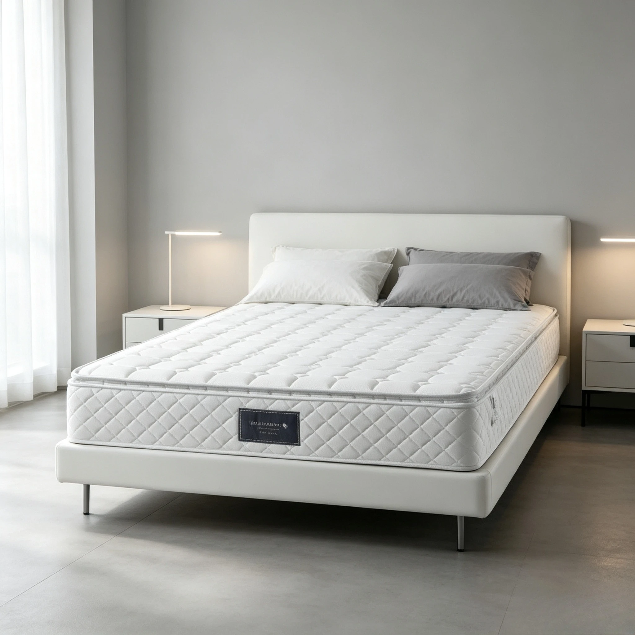 Rosahqnda Matratze 90/140/160x200 cm, ergonomische Taschenfederkernmatratze mit 7-Zonen-Kaltschaum-Schicht, H3 fester Komfort, 25 cm Höhe, atmungsaktiver Mikrofaserbezug, OEKO-TEX-zertifiziert, weiß