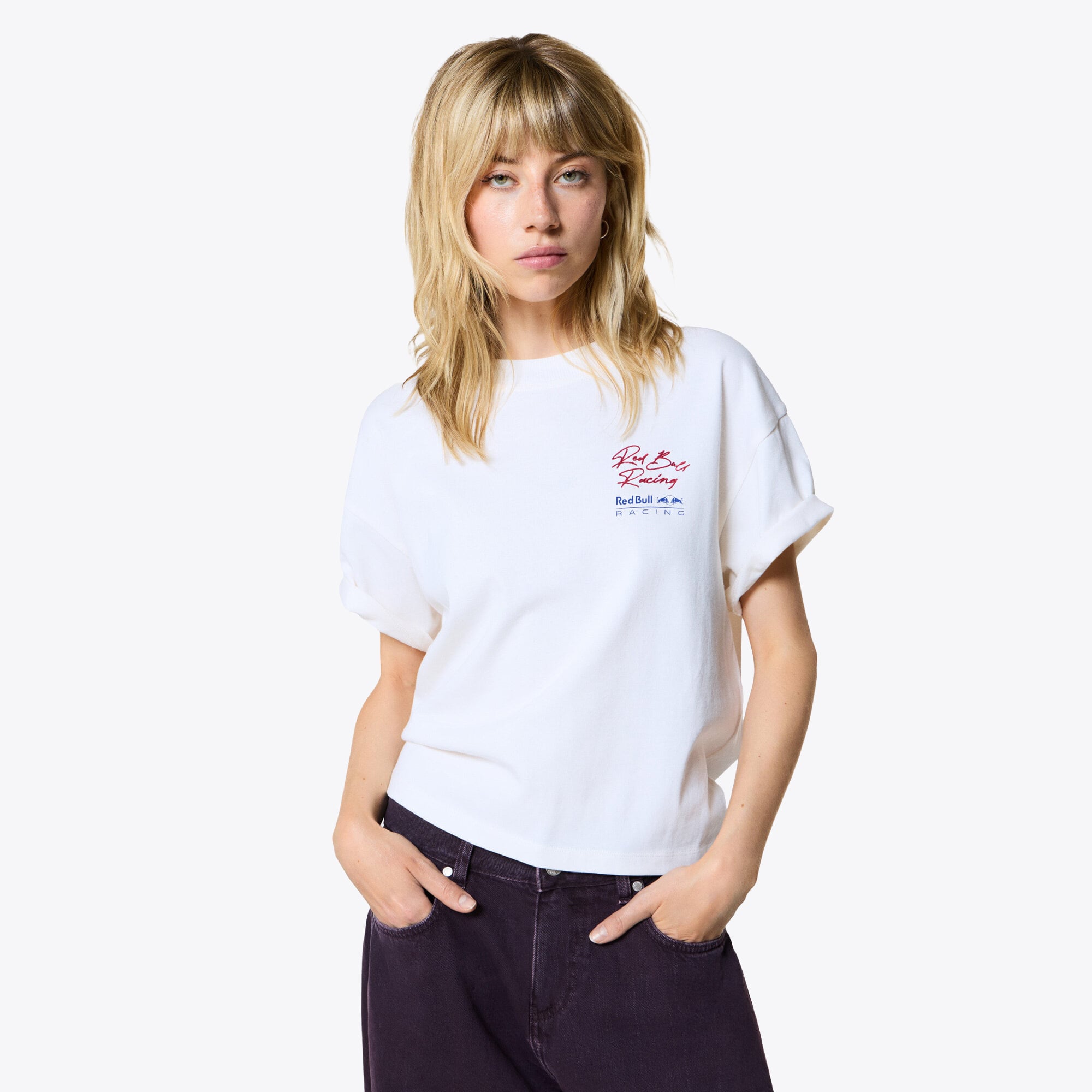 T-shirt Oracle Red Bull Racing Pepe Jeans Driver - Blanc - Femme - Homme Taille: L