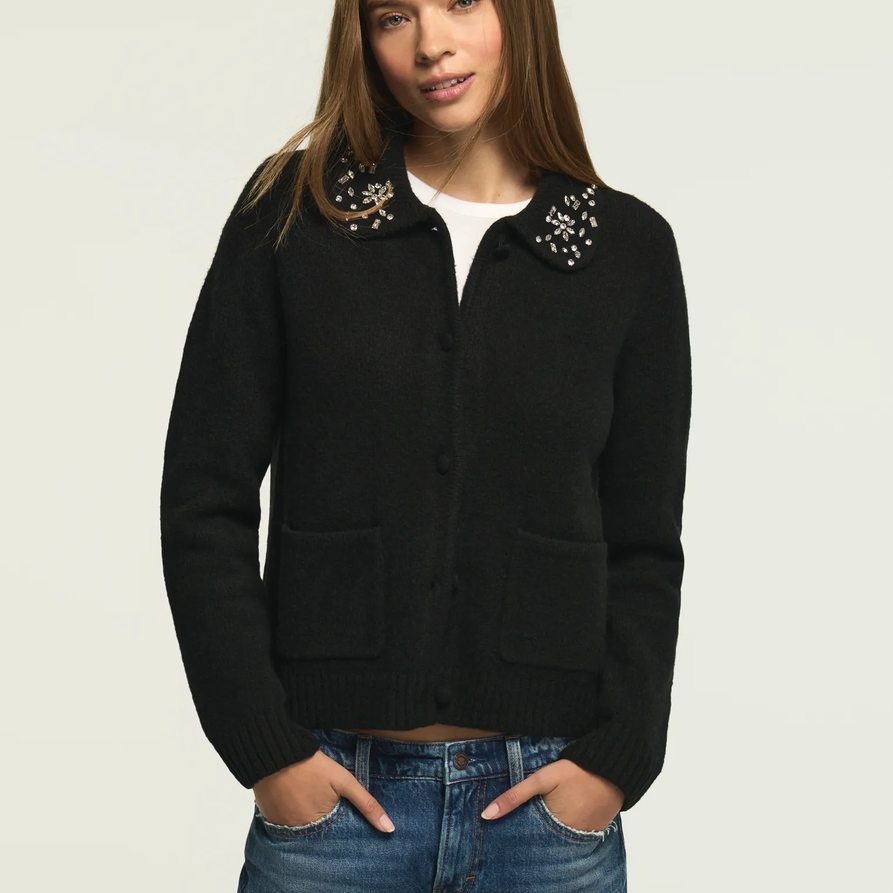 Lucky Brand Lady Jacket With Shine - Women's Clothing Outerwear Jackets Coats in Caviar