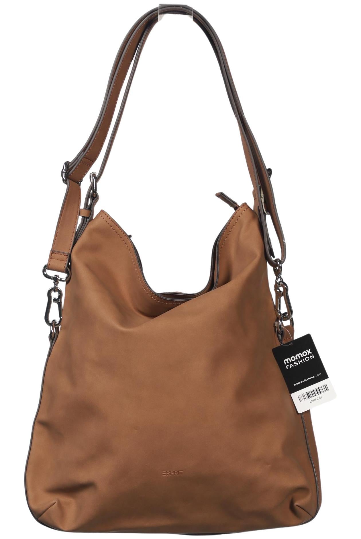 Esprit Damen Handtasche gross, Gr. , Braun, Synthetik / kein / Etikett