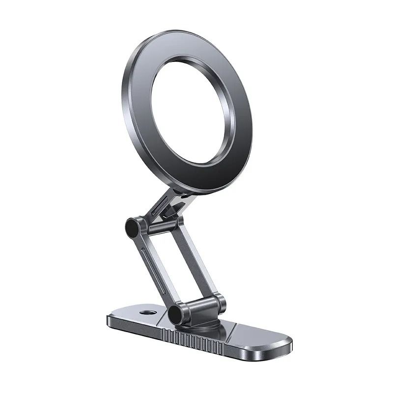 Folding Magnetic Phone Holder For Golf Cart Gym And Hands Free Recording gray
