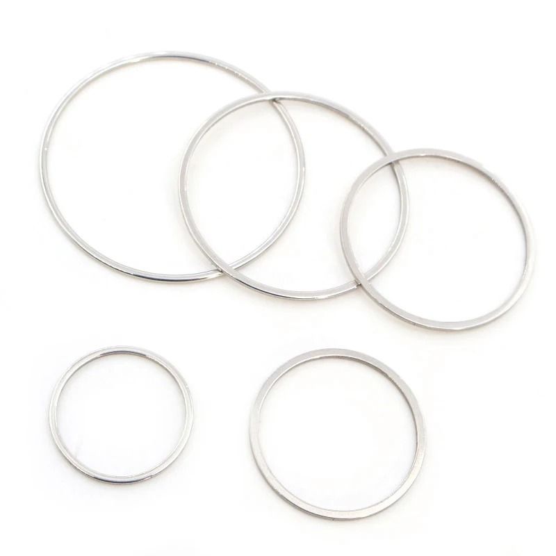 316 Stainless Steel Gold Plated Hoop Earrings (20 Pcs) stainless Steel 1.38 In