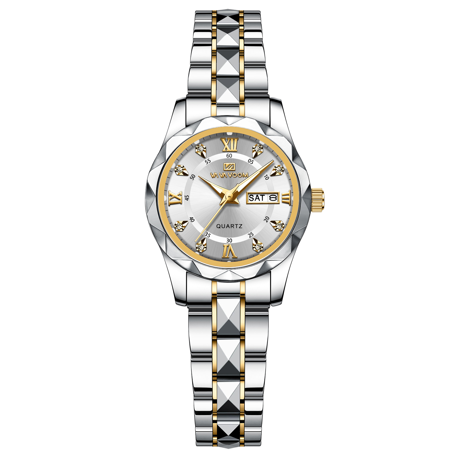 Luxury Rhinestone Watch For Women Stainless Steel Quartz Dress Watch c