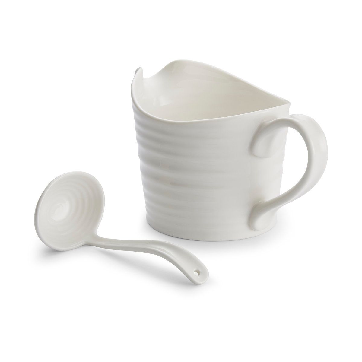 White Porcelain Gravy Boat Sauce Jug And Mini Ladle Set White Porcelain Gravy Boat Sauce Jug And Mini Ladle Set