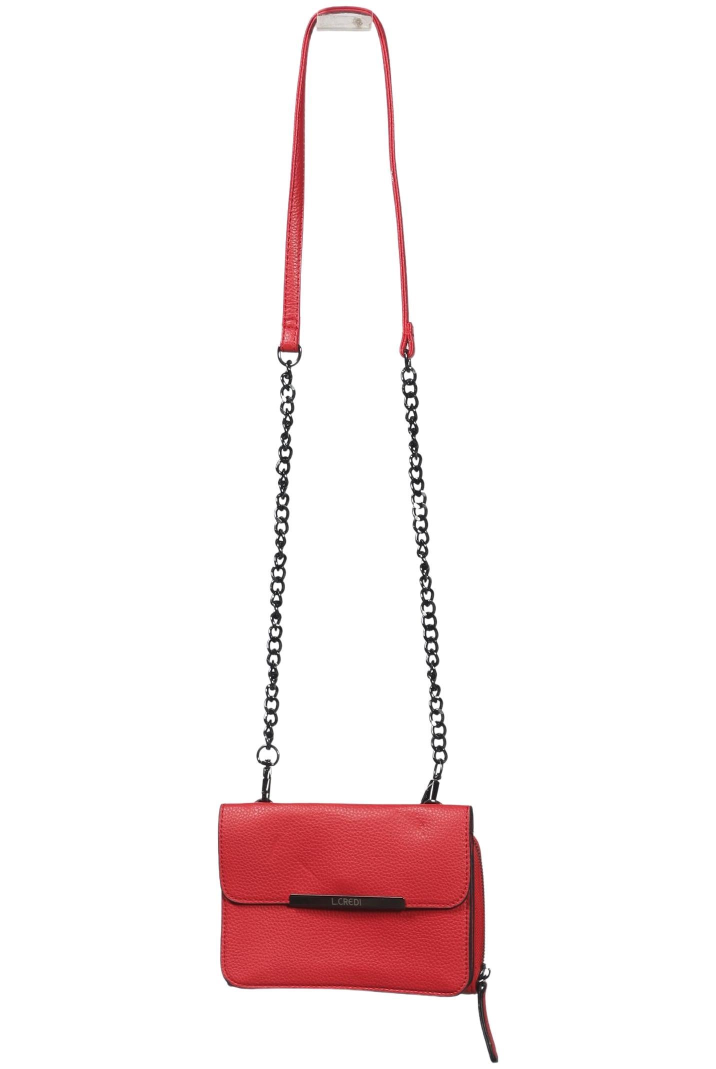 L.credi Damen Handtasche klein, Gr. , Rot, Kunstleder