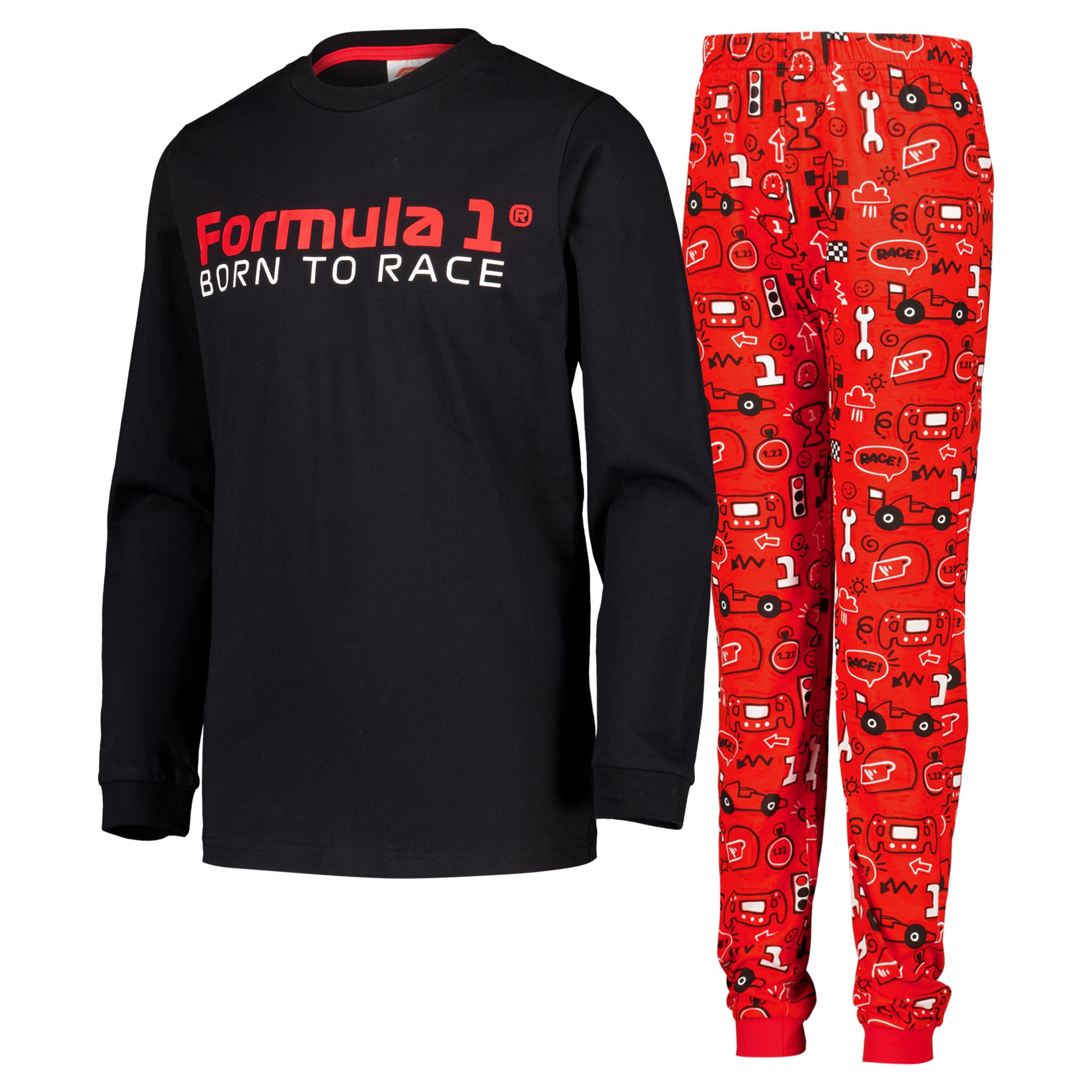 Pyjama imprimé Formule 1 pour garçon - unisexe Taille: 6-7 Years
