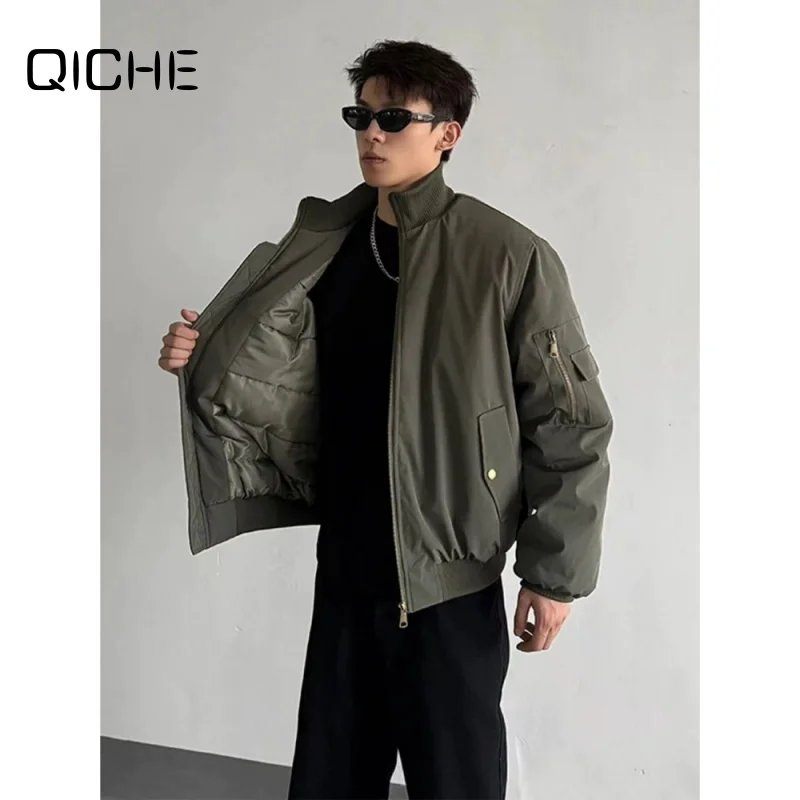 Vêtements pour hommes QICHE, veste bomber en coton pour l