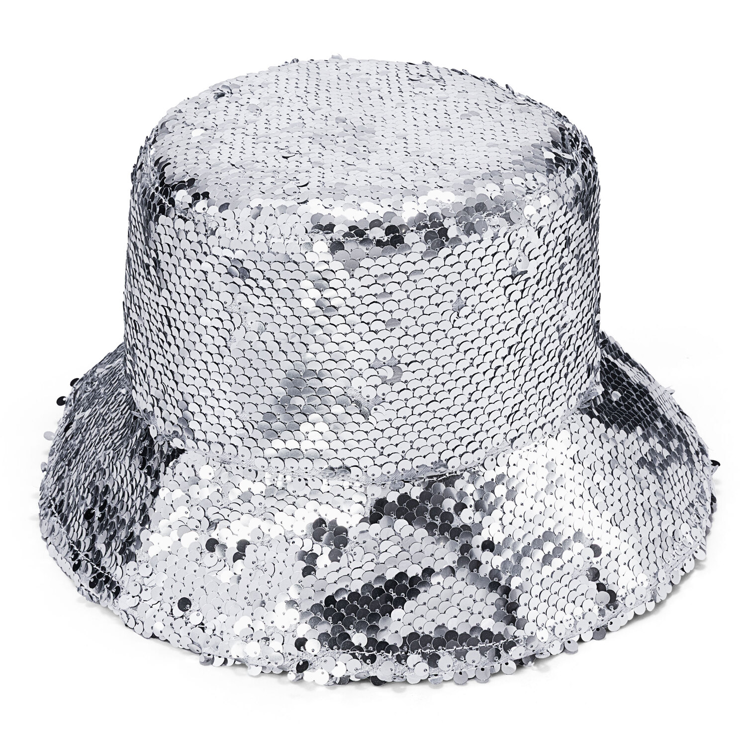 Chapeau de pêcheur "paillettes", argenté