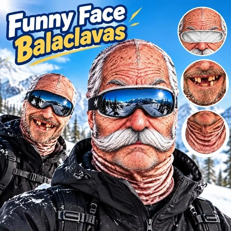 Masque de ski réaliste pour homme âgé, masque intégral imprimé en 3D pour l'été et l'hiver, idéal pour le ski, le snowboard et les sports de plein air. - Aliexpress FR