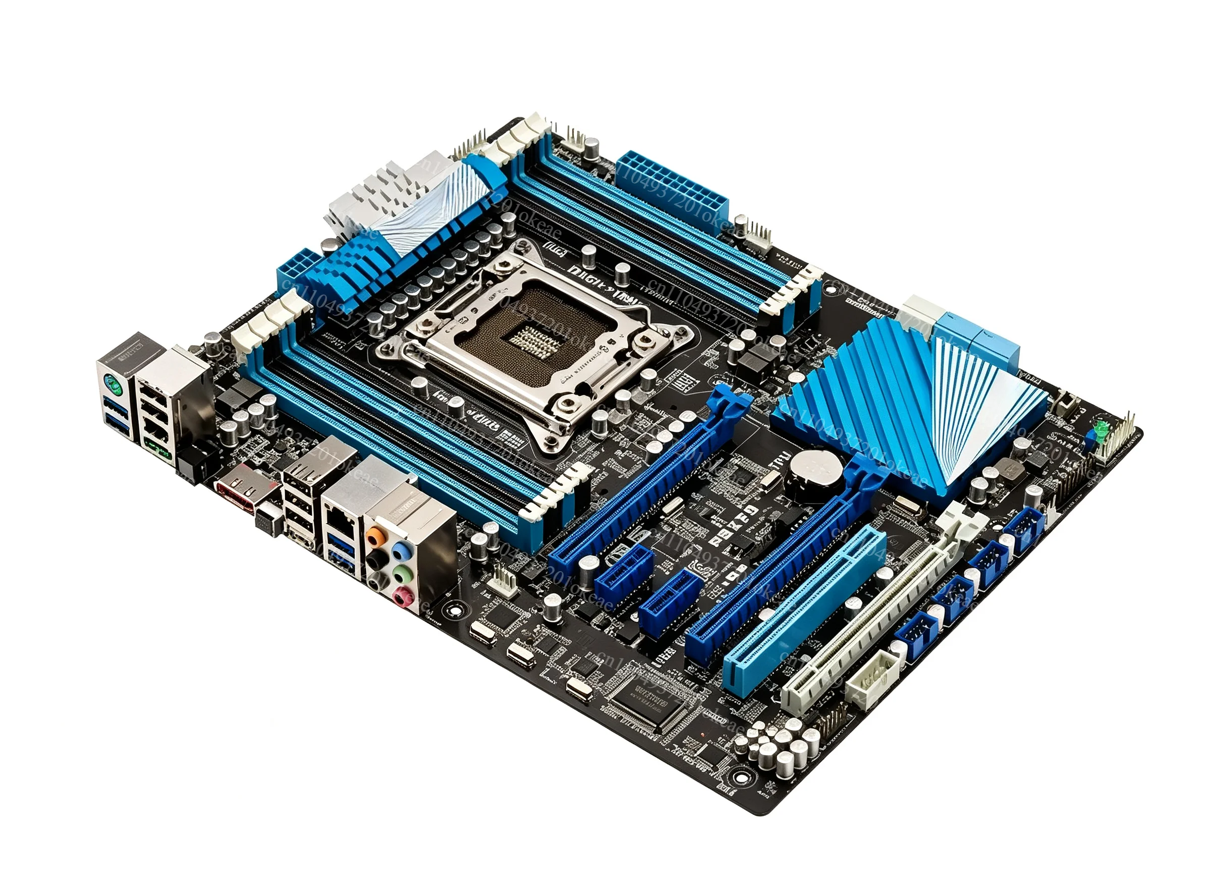 Carte mère P9X79 X79, socket LGA2011, compatible avec les processeurs E5-2680 et 3960X, carte mère permettant le overclocking pour une utilisation avec une carte graphique.