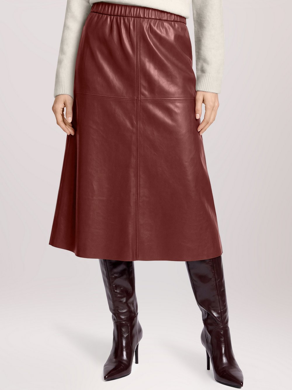 Betty & Co Kunstleder-Rock Damen rot, 38