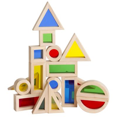 Guidecraft Jr. Rainbow Blocks: 20 piece Set