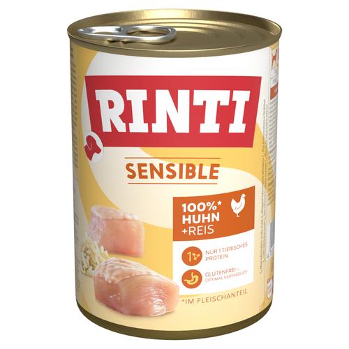 24x400g Sensible Huhn & Reis Rinti Hundefutter nass