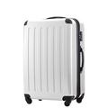 HAUPTSTADTKOFFER - Alex - Luggage Suitcase Hardside Spinner Trolley 4 Wheel Expandable, 75cm, TSA, white