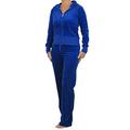 Love Lola Womens Velour Tracksuits Ladies Full Luxury Lounge Suits Hoodys Joggers Heart Designer Inspired Plus Sizes ( 16-18 / X-Large, Royal Blue )