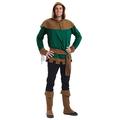 Fun Shack Prince of Thieves Costume, Archer Costume Adult, Huntsman Costume Adult, Mens Medieval Costume - Large