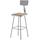 National Public Seating 6330B 30&quot; Gray Hardboard Square Lab Stool with Adjustable Back