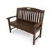 POLYWOOD® Nautical Outdoor Bench Plastic in Brown | 37.5 H x 51.75 W x 25 D in | Wayfair NB48TE