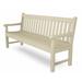 POLYWOOD® Rockford Outdoor Bench Plastic in Brown | 35.25 H x 72 W x 24 D in | Wayfair RKB72SA