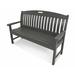 POLYWOOD® Nautical Plastic Garden Bench Plastic in Gray, Size 37.5 H x 63.75 W x 25.0 D in | Wayfair NB60GY