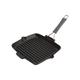 Staub 40509-344-0 Cast Iron Pan with Silicone Handle, Suitable for Induction, Square 24 cm, Black