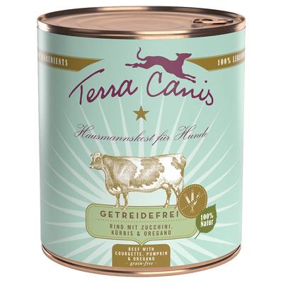 Sparpaket: 12x800g Terra Canis Getreidefrei Mix: Pute & Rind Hundefutter nass