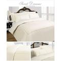Sweet Dreams Double Bed Cream Egyptian Cotton Duvet Cover Vermont Luxury 200 Thread Count Lace Bedding