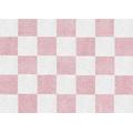 Aratextil. Kids Rug 100% Cotton Machine Washable Collection Damero Rosa 120x160 cms