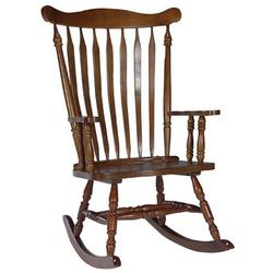 International Concepts Rocking Chair Wood/Solid Wood in Red | 44.5 H x 28 W x 36 D in | Wayfair R06-120