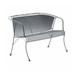 Woodard Briarwood Barrel Wrought Iron Garden Outdoor Bench Metal in Black | 30 H x 44 W x 27.5 D in | Wayfair 400004-92