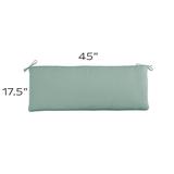 Replacement Bench Cushion - 45x17.5 - Box Edge, Canvas White Sunbrella - Ballard Designs Canvas White Sunbrella - Ballard Designs