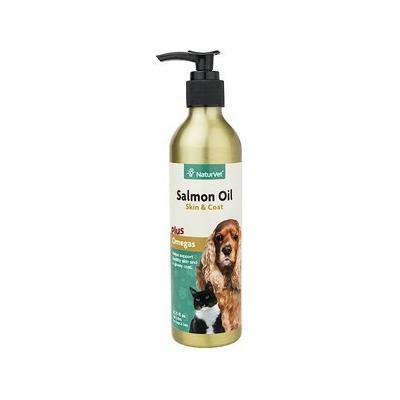NaturVet Salmon Oil Plus Omegas Liquid Skin & Coat Supplement for Cats & Dogs, 8.75-oz bottle