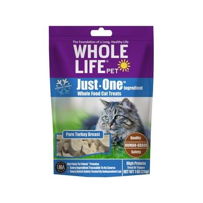 Whole Life Just One Ingredient Pure Turkey Breast Freeze-Dried Cat Treats, 1-oz bag