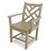 POLYWOOD® Chippendale Dining Outdoor Arm Chair Plastic/Resin in Brown | 34.75 H x 22.5 W x 21.75 D in | Wayfair CDD200SA