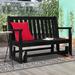 POLYWOOD® Traditional Garden 48" Glider Plastic in Black | 34 H x 47.5 W x 24.25 D in | Outdoor Furniture | Wayfair TGG48BL